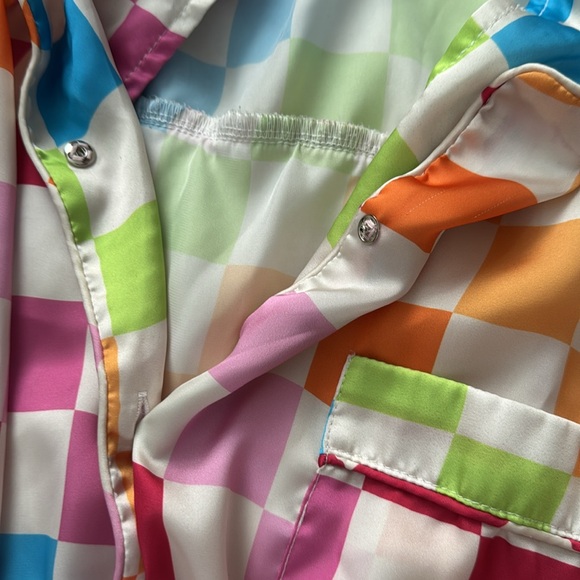 Colorful Checkered Pajama Set - Picture 4 of 6